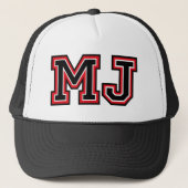 "Mj-" Monogramm Truckerkappe (Vorderseite)
