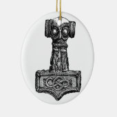 Mjolnir: Der Hammer des Thors Keramik Ornament (Rechts)