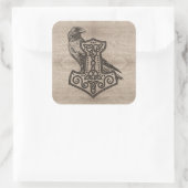 Mjolnir - der Hammer von Thor Quadratischer Aufkleber (Tasche)