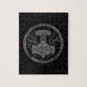 Mjolnir - Der Hammer von Thor und Baum des Lebens Puzzle (Vertikal)