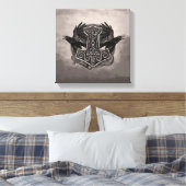 Mjolnir Der Hammer von Thor und Raben Leinwanddruck (Insitu (Schlafzimmer))