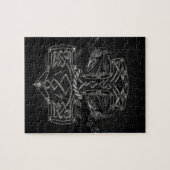 Mjolnir - der Hammer von Thor und von Raben Puzzle (Horizontal)