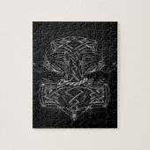 Mjolnir - der Hammer von Thor und von Raben Puzzle (Vertikal)