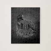 Mjolnir - der Hammer von Thor und von Raben Puzzle (Vertikal)