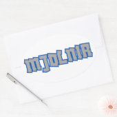 Mjolnir Norse Mythology Ovaler Aufkleber (Umschlag)