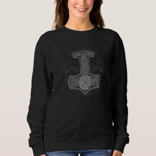 Mjölnir Odin Walhalla Hammer I Wikinger Symbol Sweatshirt