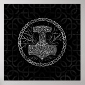 Mjolnir - The hammer of Thor and Tree of life Poster (Vorne)