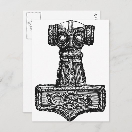 Mjolnir: Thor’s Hammer Postkarte (Vorne/Hinten)