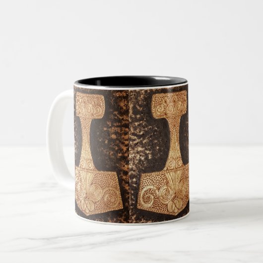 Mjolnir, thor’s hammer zweifarbige tasse (Vorderseite Links)