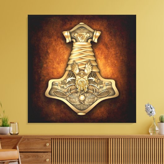 Mjolnir - Thor's Hammer Leinwanddruck (Insitu (Wohnzimmer))