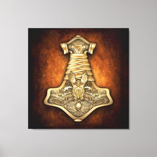 Mjolnir - Thor's Hammer Leinwanddruck (Vorderseite)
