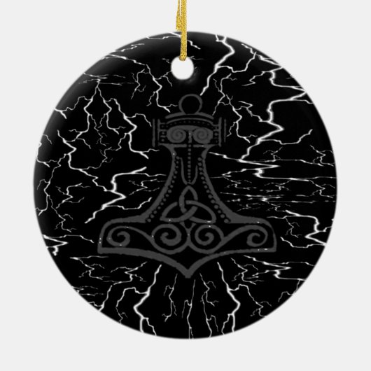 Mjolnir Verzierung Keramik Ornament (Hinten)