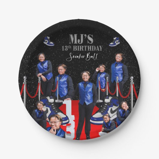 MJs Sneakerball Pappteller (Vorderseite)