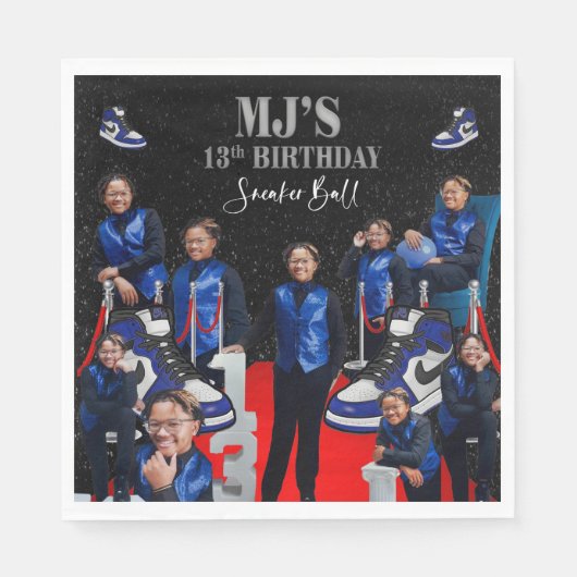 MJs Sneakerball Serviette (Vorderseite)