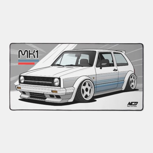 Mk1 VDub Golf Stance Autokultur Schreibtischunterlage (Vorderseite)