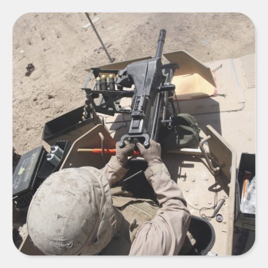 MK-19 automatische Granatwerfer Quadratischer Aufkleber (Vorderseite)