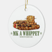 MK a Whippet World War One British Medium Tank WWI Keramik Ornament (Links)