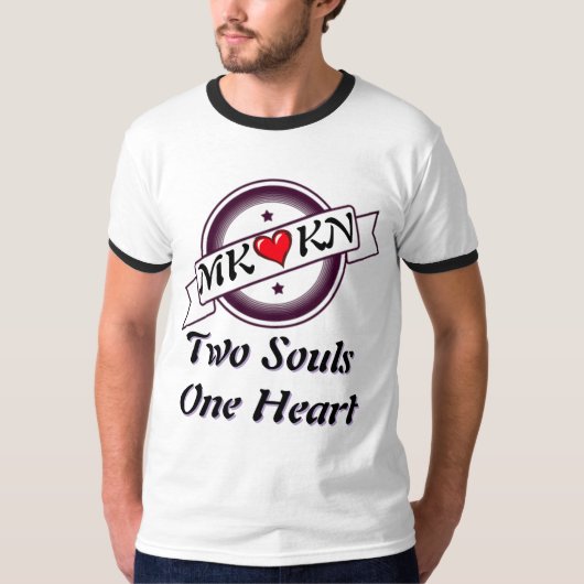MK  KN Zwei Souls Ein Herz Ringer T - Shirt - Free (Vorderseite)