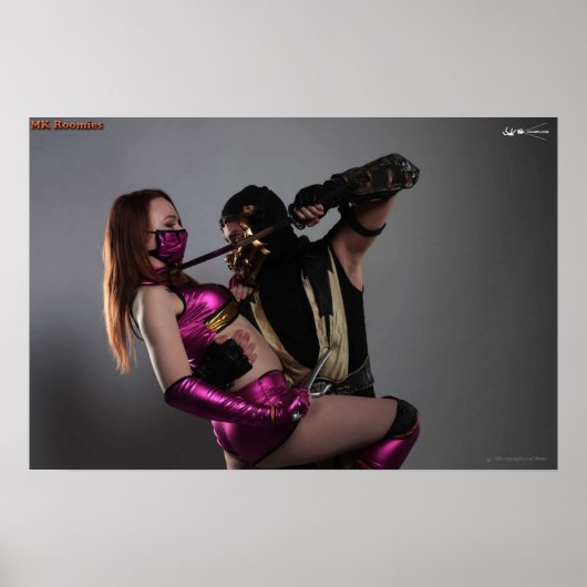 MK Roomies Scorpion X Mileena Poster