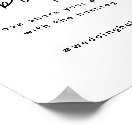 Mkdern Geben Sie die Liebe Hochzeitsschild Poster (Ecke)