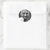 MKGandhi Runder Aufkleber (Tasche)