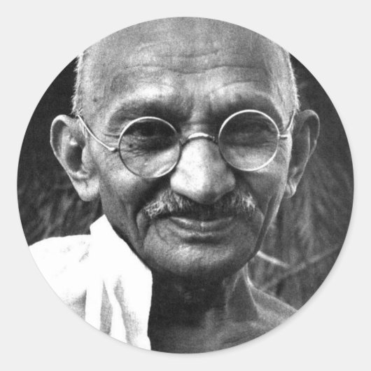 MKGandhi Runder Aufkleber (Vorderseite)