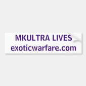 MKULTRA LEBEN! exoticwarfare.com Autoaufkleber (Vorne)