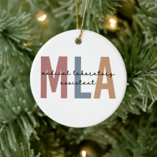 MLA Medical Laborant Keramik Ornament