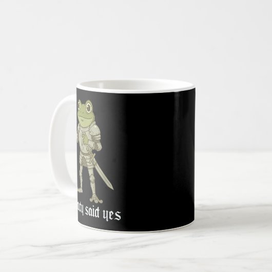 M'lady Said Yes Funny Frog Couple Matching  Kaffeetasse (Vorderseite Links)