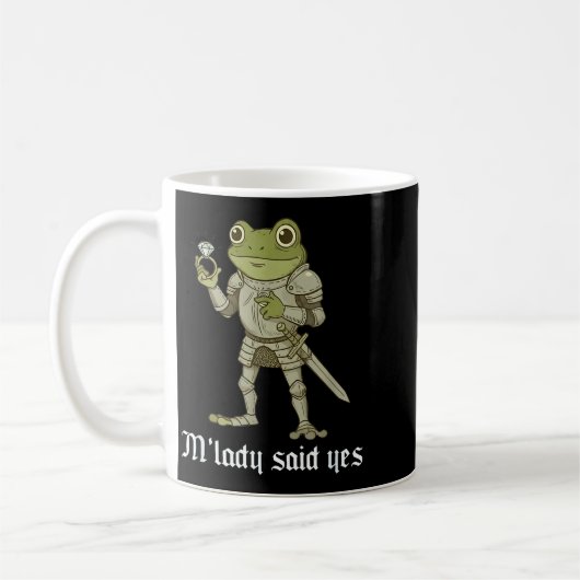 M'lady Said Yes Funny Frog Couple Matching  Kaffeetasse (Links)