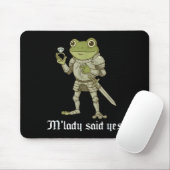 M'lady Said Yes Funny Frog Couple Matching Mousepad (Mit Mouse)