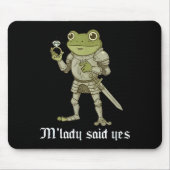 M'lady Said Yes Funny Frog Couple Matching Mousepad (Vorne)