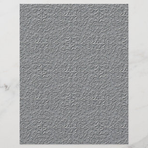 MLE METALIC SILVER GRAU DECORATIVE EMBOSSED P FLYER