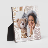 Mled Boho Shapes Heart Foto Fotoplatte (Vorderseite)