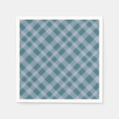 Mled Cyan Kariert Pattern Napkins Serviette (Vorderseite)