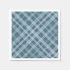 Mled Cyan Kariert Pattern Napkins Serviette