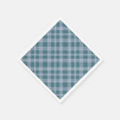 Mled Cyan Kariert Pattern Napkins Serviette (Ecke)