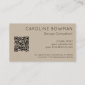 Mled Elegance Calm Stone Business Card - QR Code Visitenkarte (Rückseite)