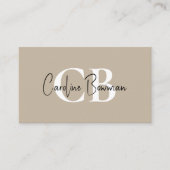 Mled Elegance Calm Stone Business Card - QR Code Visitenkarte (Vorderseite)