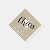 Mled Elegance - Calm Stone Cheers Napkins Serviette (Ecke)