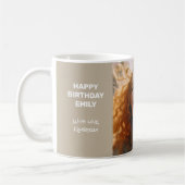 Mled Elegance Calm Stone Happy Birthday Foto Kaffeetasse (Links)