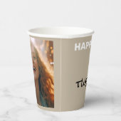 Mled Elegance Calm Stone Happy Birthday Pappbecher (Rechts)