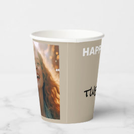 Mled Elegance Calm Stone Happy Birthday Pappbecher