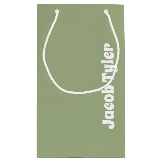 Mled Elegance - Kleine, ruhige Seite Name Geschenk Kleine Geschenktüte (Rückseite)