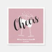 Mled Elegance - Misty Rose Cheers Napkins Serviette (Vorderseite)
