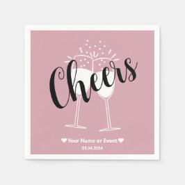 Mled Elegance - Misty Rose Cheers Napkins Serviette