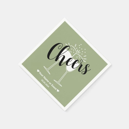 Mled Elegance - Ruhige Landschaft Cheers Napkins Serviette (Ecke)