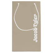 Mled Elegance - Small Calm Stone Name Gift Bag Kleine Geschenktüte (Rückseite)