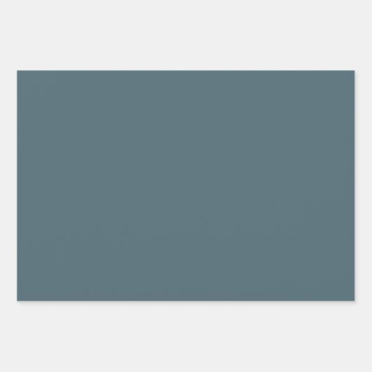 Mled Elegance - Solid Slate Blue Geschenkpapier Set (Vorderseite)