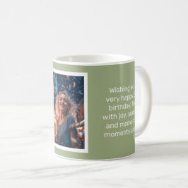 Mled Elegance Tranquice Sage Happy Birthday Card Kaffeetasse